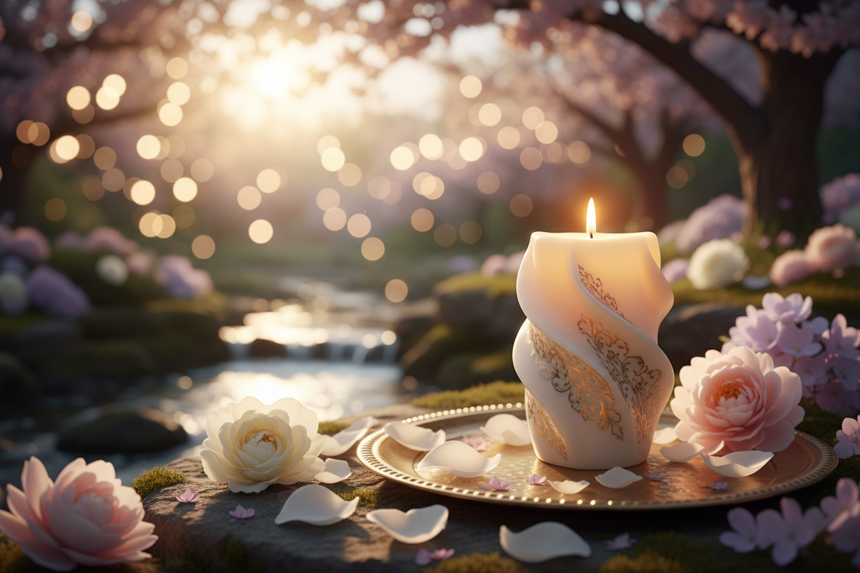 imagen de vela en un fondo hermoso